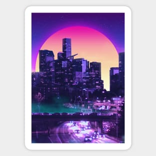 Retro City 80s neon Sticker